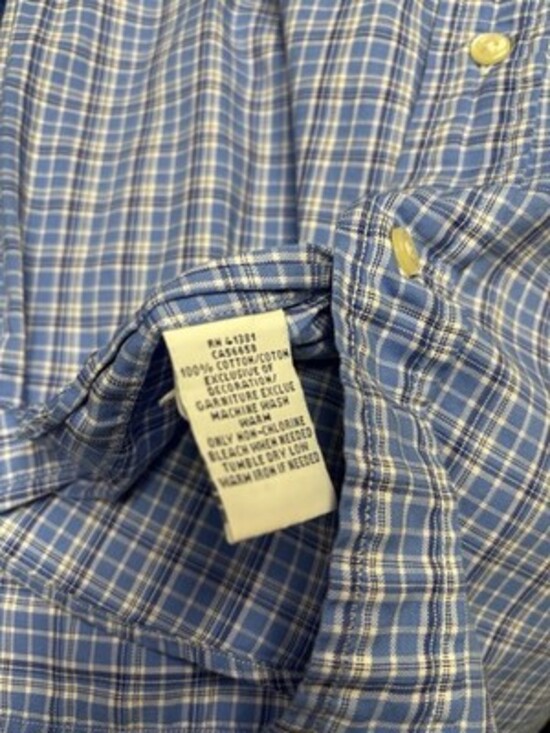 Men’s Ralph Lauren Long Sleeve Size Large Polo Blue 100% Cotton - Picture 4 of 4